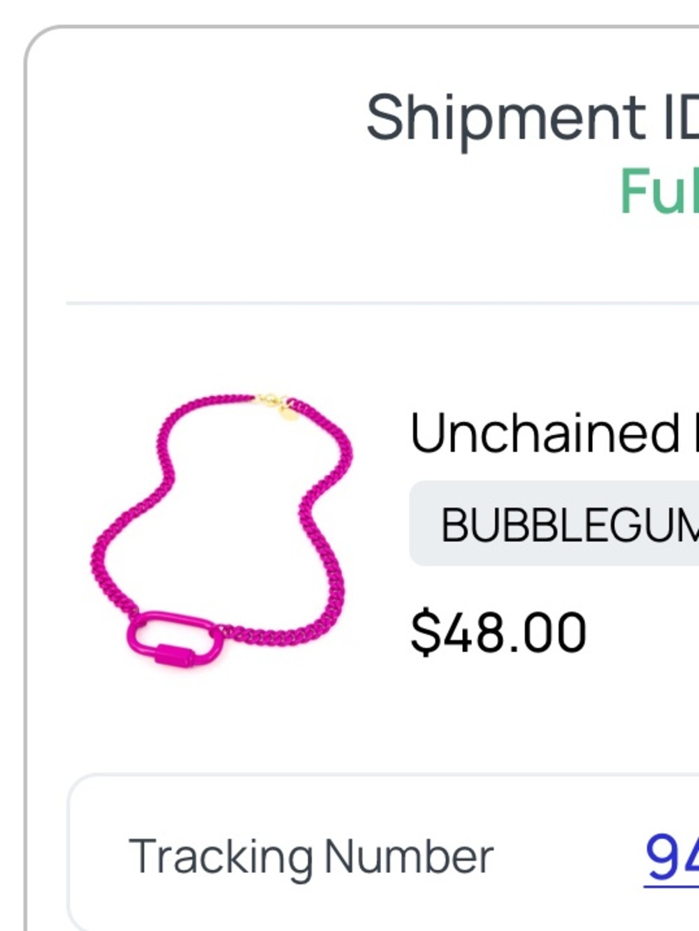 By Alexa Rae BAR x Melania Clara Bubblegum Pink Unchained Melody Necklace - Picture 2 of 2